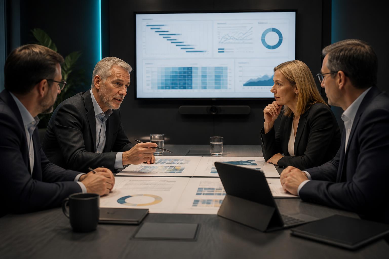 Consultants and client executives reviewing a clearly scoped recovery engagement and delivery plan