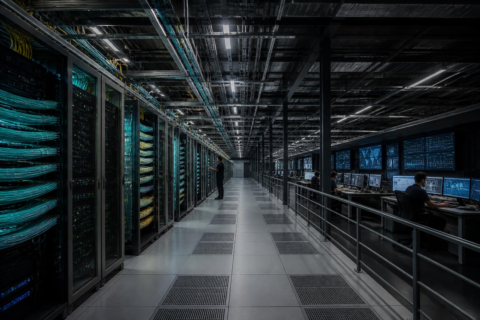 Large-scale enterprise telecommunications infrastructure and network operations environment